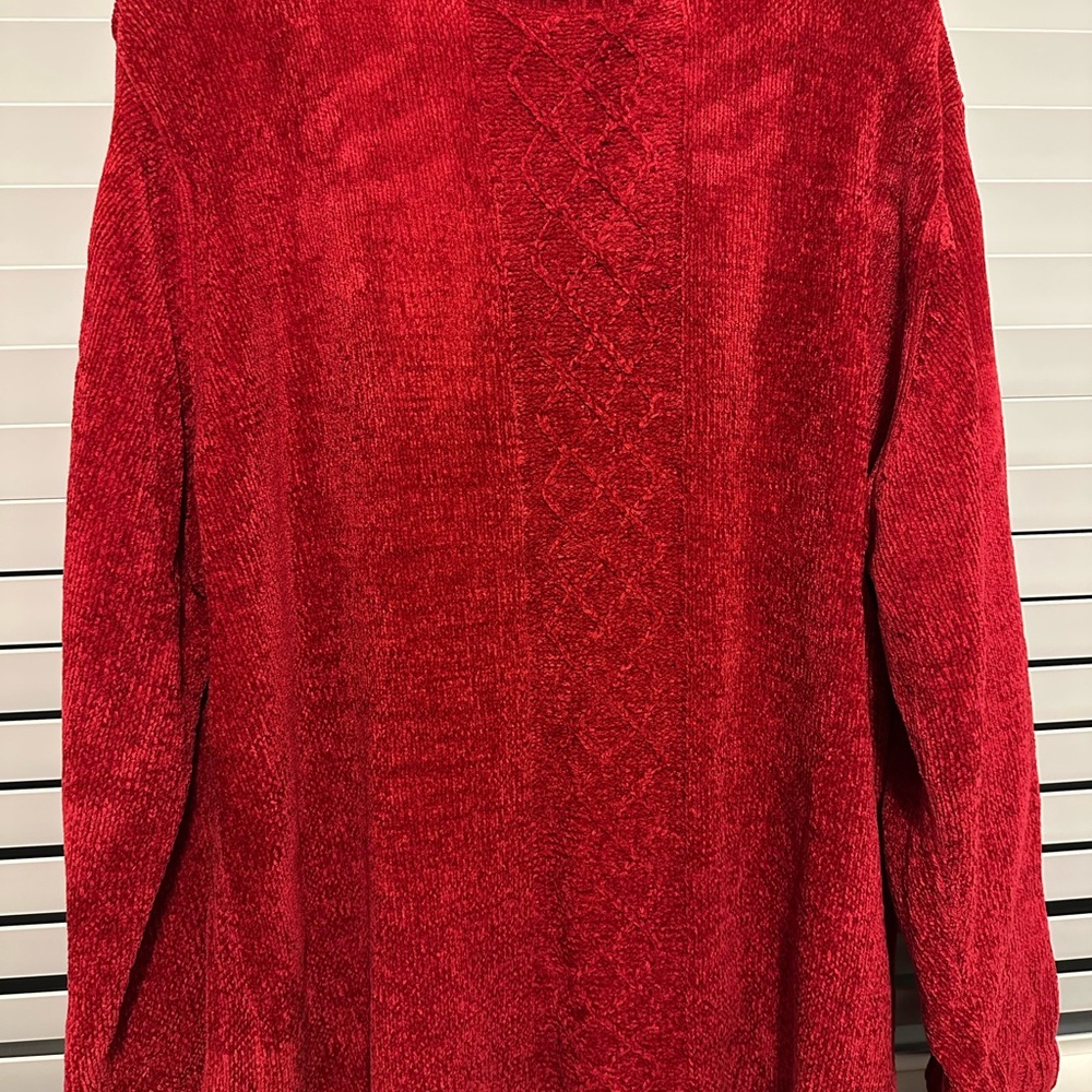 Sag Harbor Vibrant Red Knit Sweater